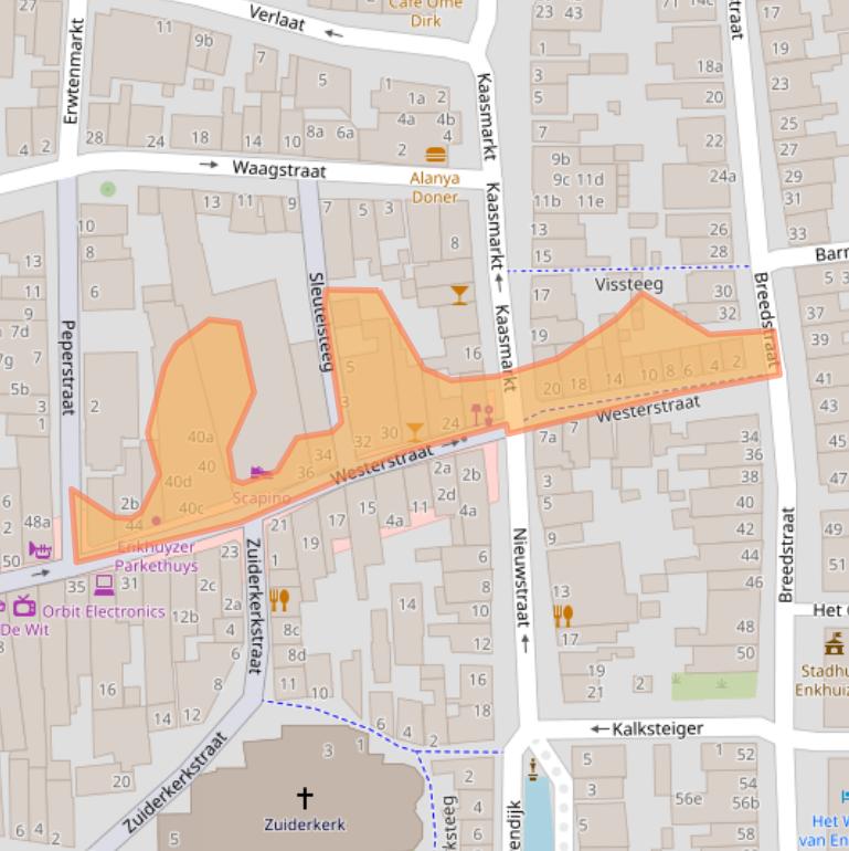 Kaart van postcodegebied 1601AK.