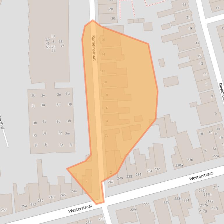 Kaart van postcodegebied 1601AX.