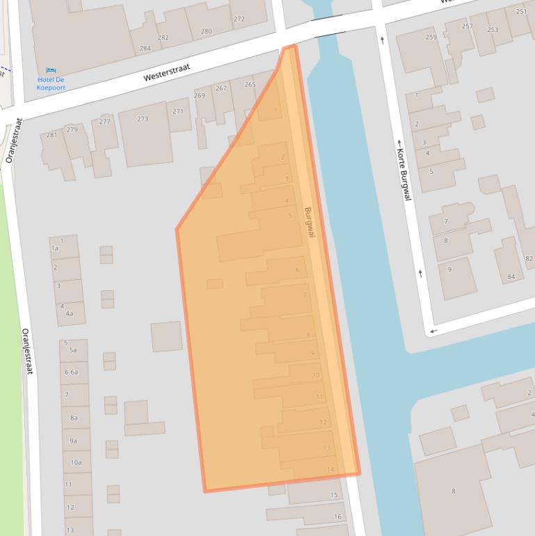 Kaart van postcodegebied 1601BA.