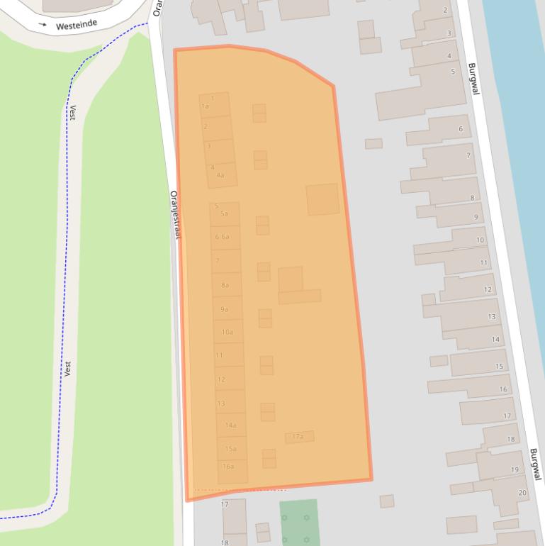 Kaart van postcodegebied 1601BC.