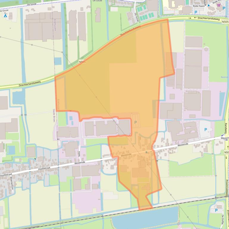 Kaart van postcodegebied 1601BL.