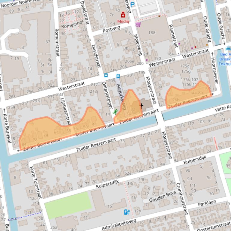 Kaart van postcodegebied 1601CD.