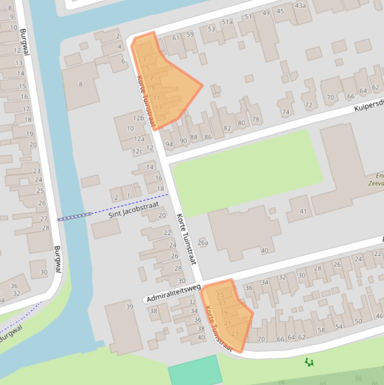 Kaart van postcodegebied 1601CH.