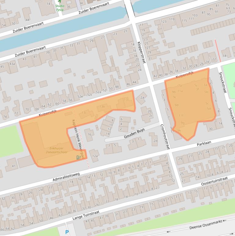 Kaart van postcodegebied 1601CL.