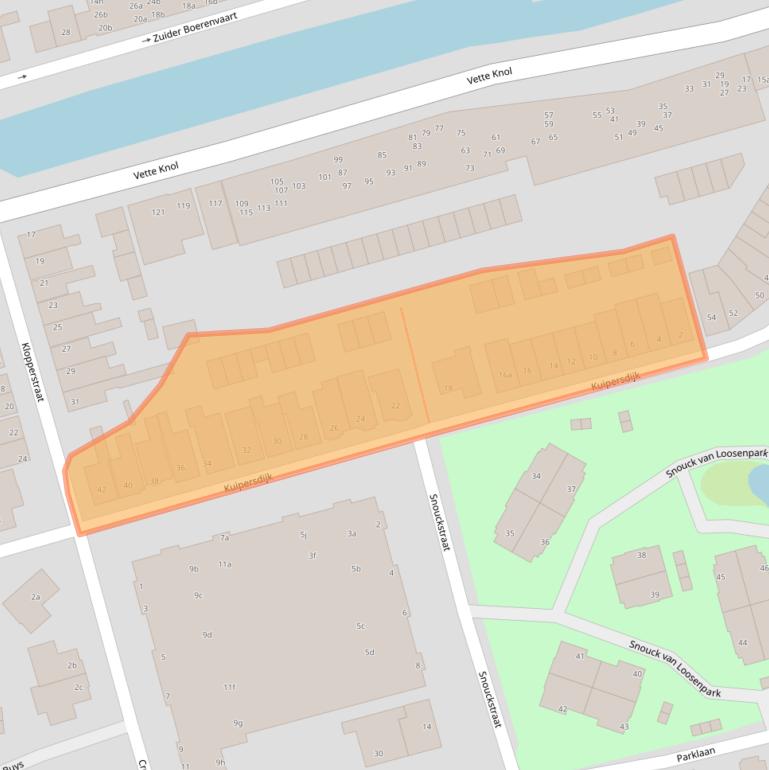 Kaart van postcodegebied 1601CM.