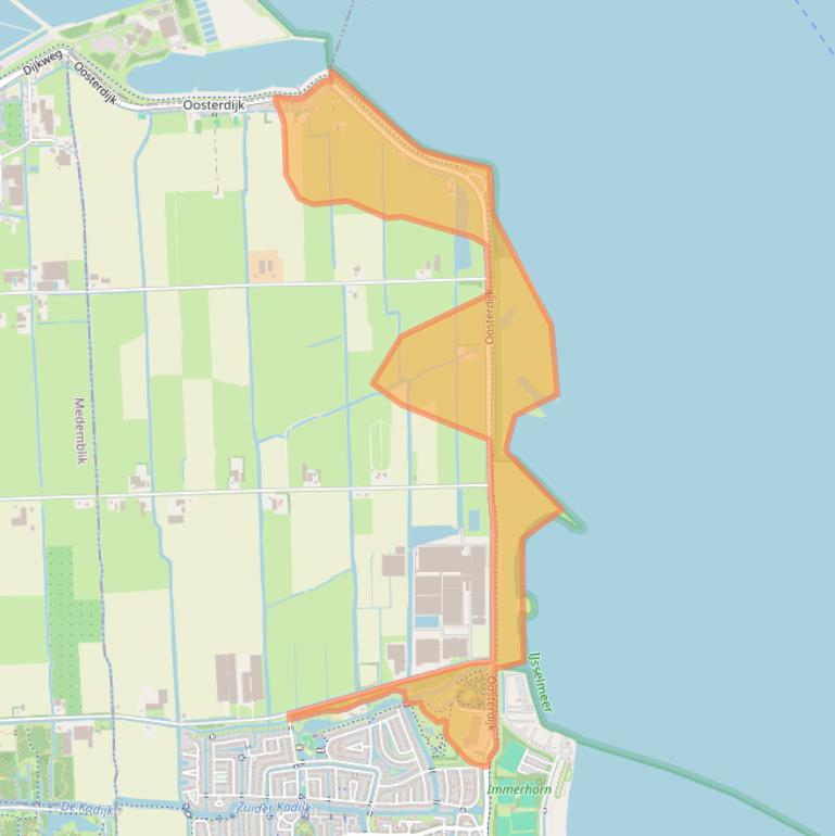 Kaart van postcodegebied 1601DA.