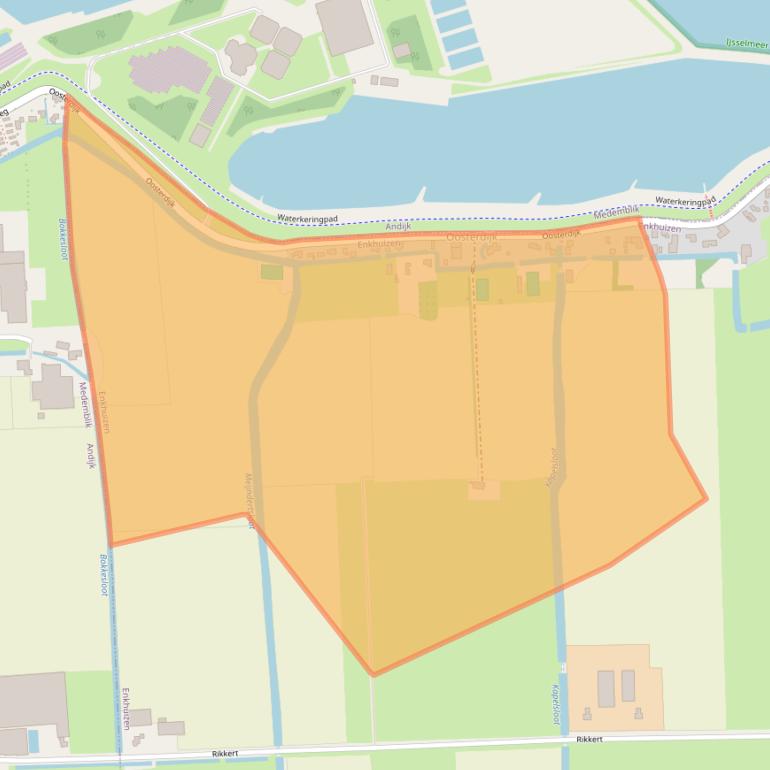 Kaart van postcodegebied 1601DB.