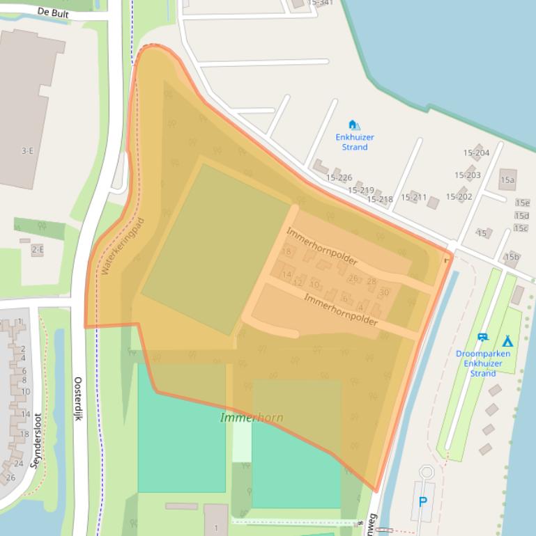 Kaart van postcodegebied 1601DD.