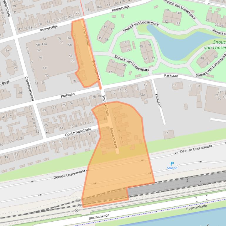 Kaart van postcodegebied 1601EB.