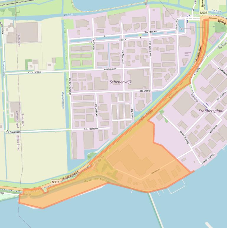 Kaart van postcodegebied 1601EV.
