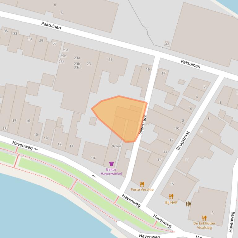 Kaart van postcodegebied 1601GB.