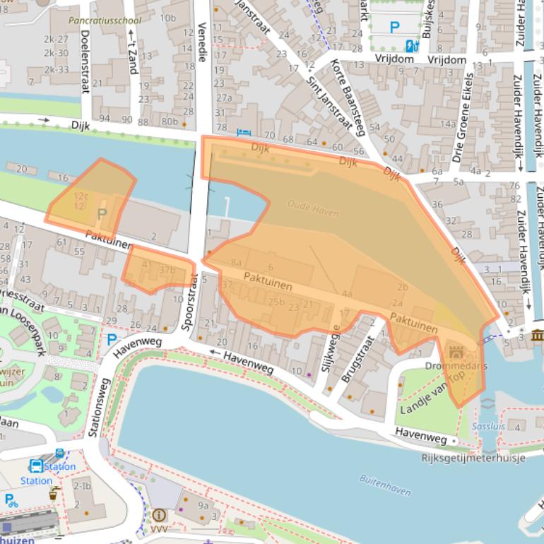 Kaart van postcodegebied 1601GD.