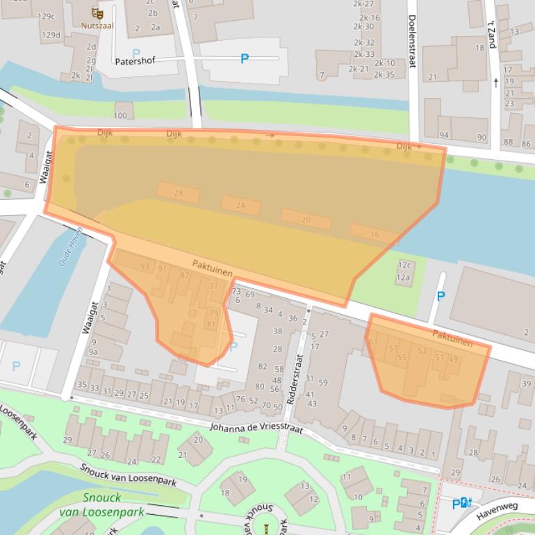 Kaart van postcodegebied 1601GE.