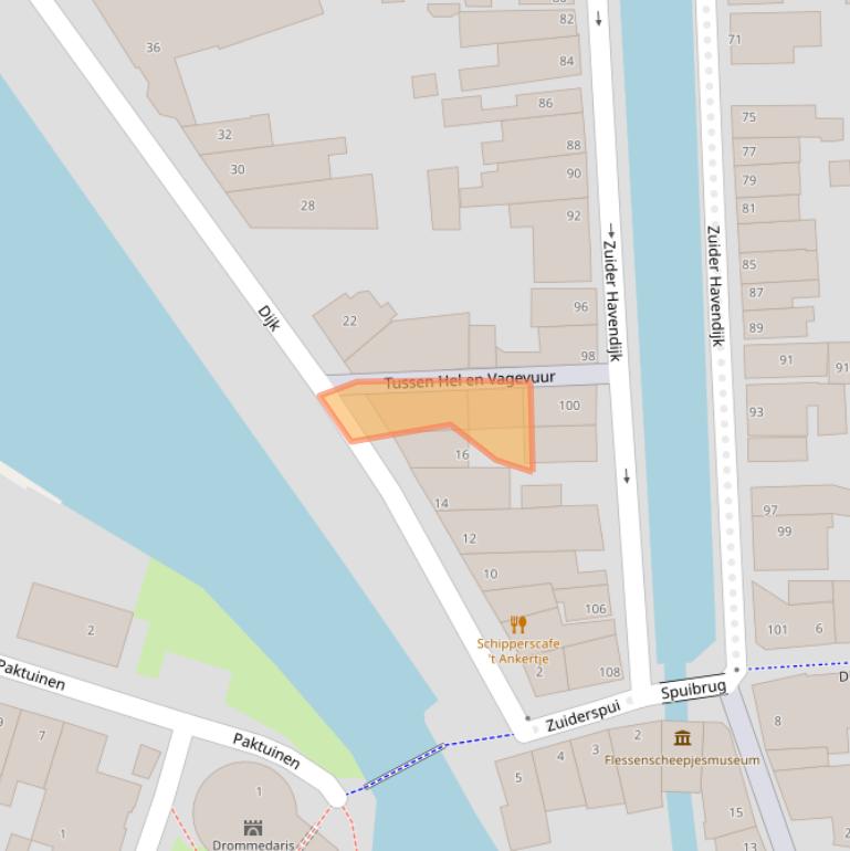 Kaart van postcodegebied 1601GP.