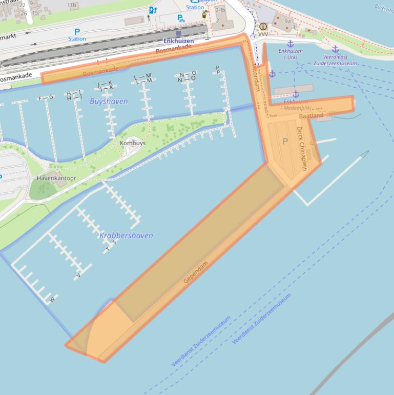 Kaart van postcodegebied 1601GW.