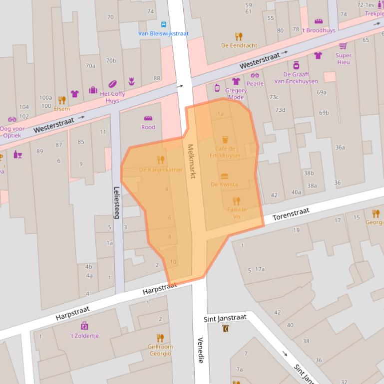Kaart van postcodegebied 1601HC.