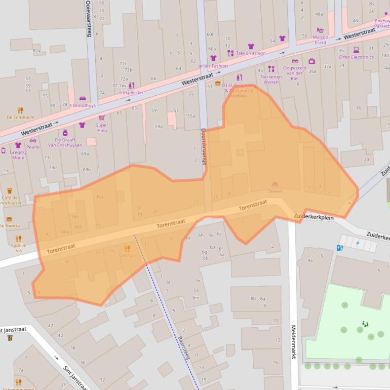 Kaart van postcodegebied 1601HH.