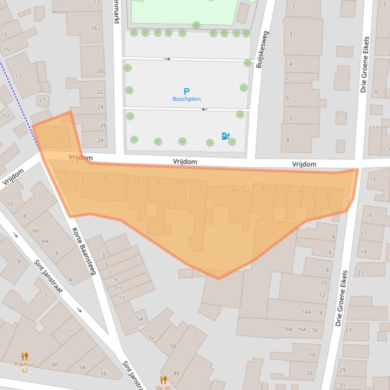 Kaart van postcodegebied 1601HM.