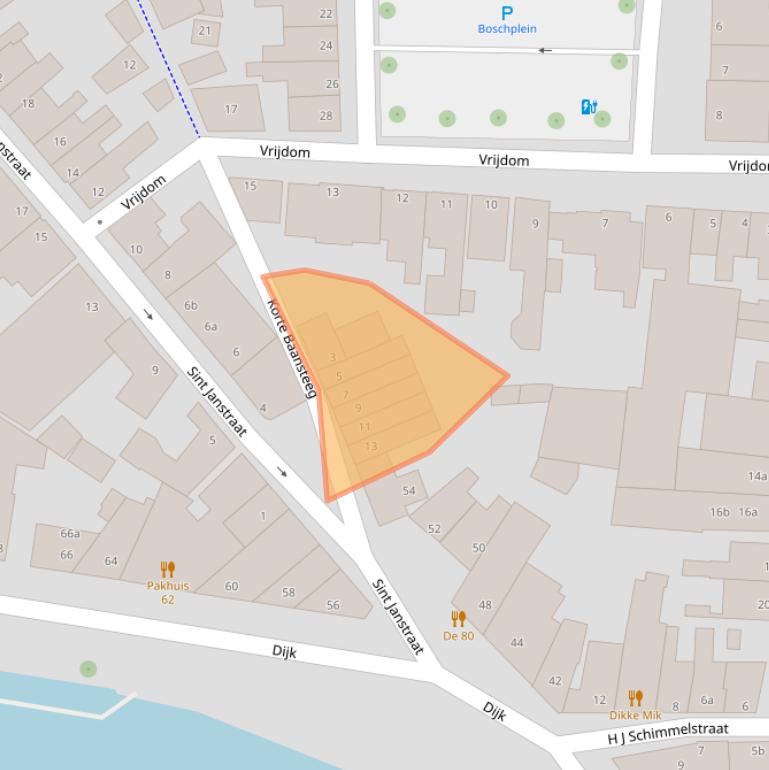 Kaart van postcodegebied 1601HT.