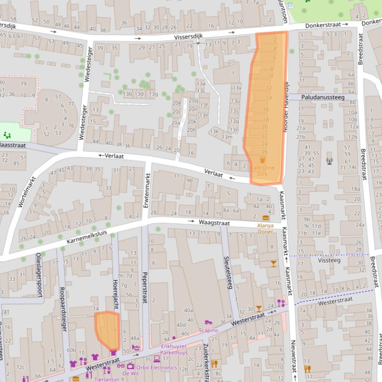 Kaart van postcodegebied 1601JM.
