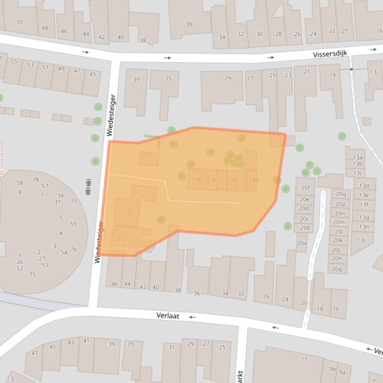 Kaart van postcodegebied 1601JV.