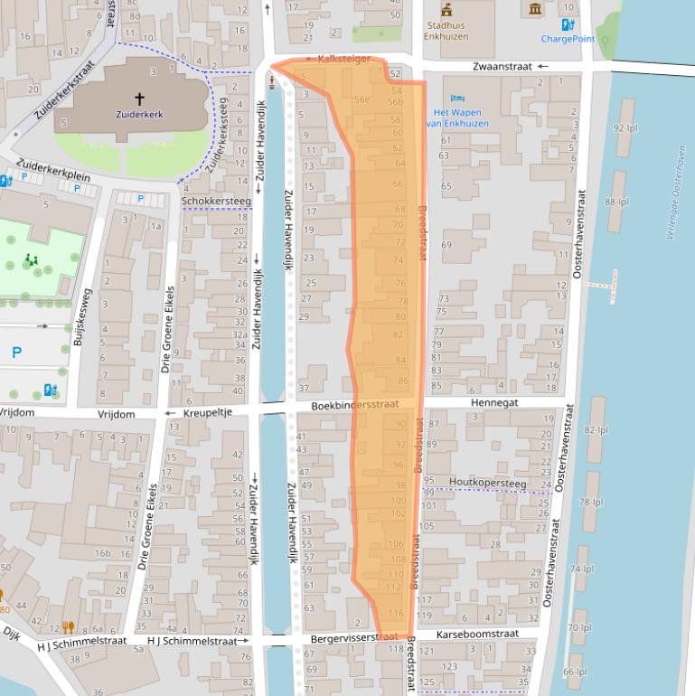 Kaart van postcodegebied 1601KE.