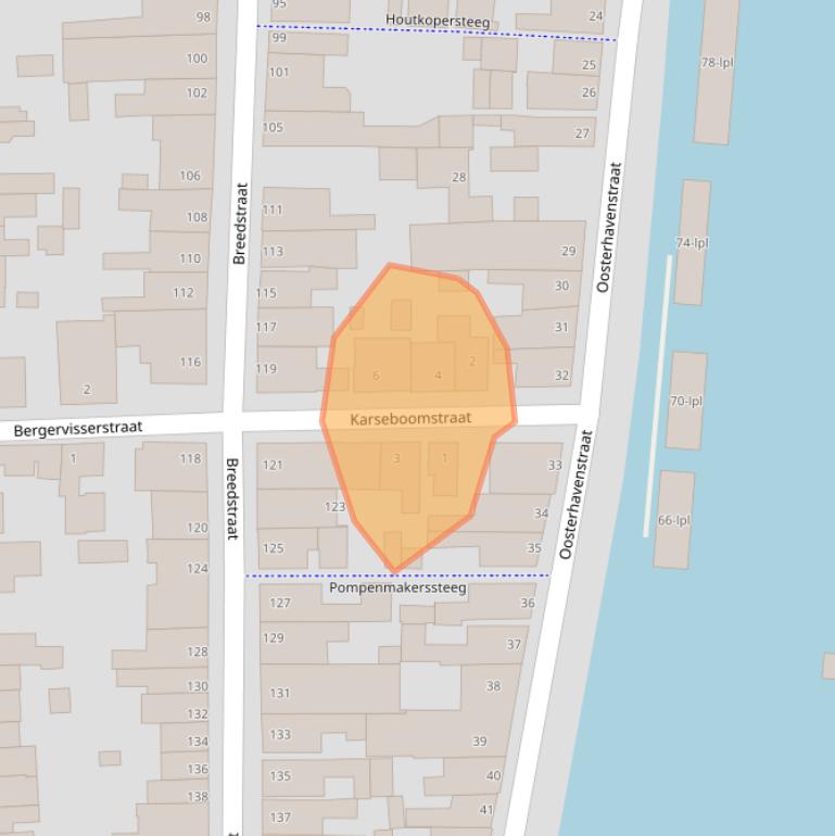 Kaart van postcodegebied 1601KP.