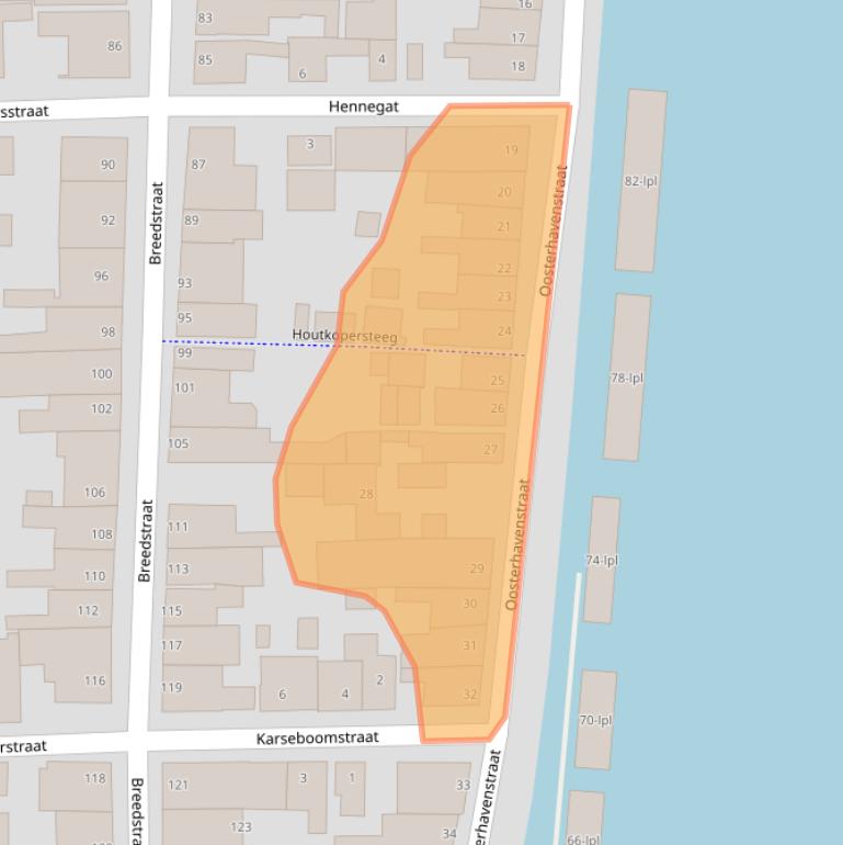 Kaart van postcodegebied 1601KW.