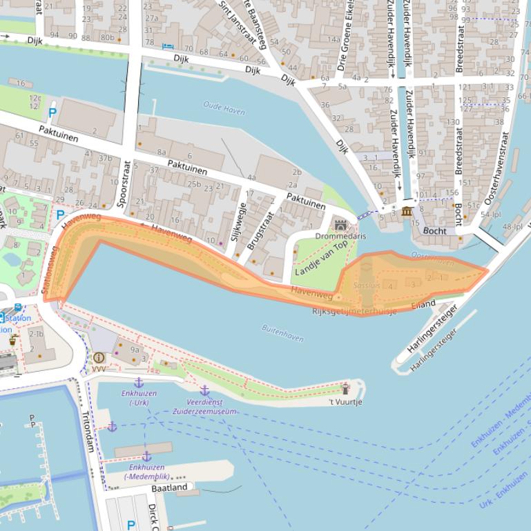 Kaart van postcodegebied 1601KZ.