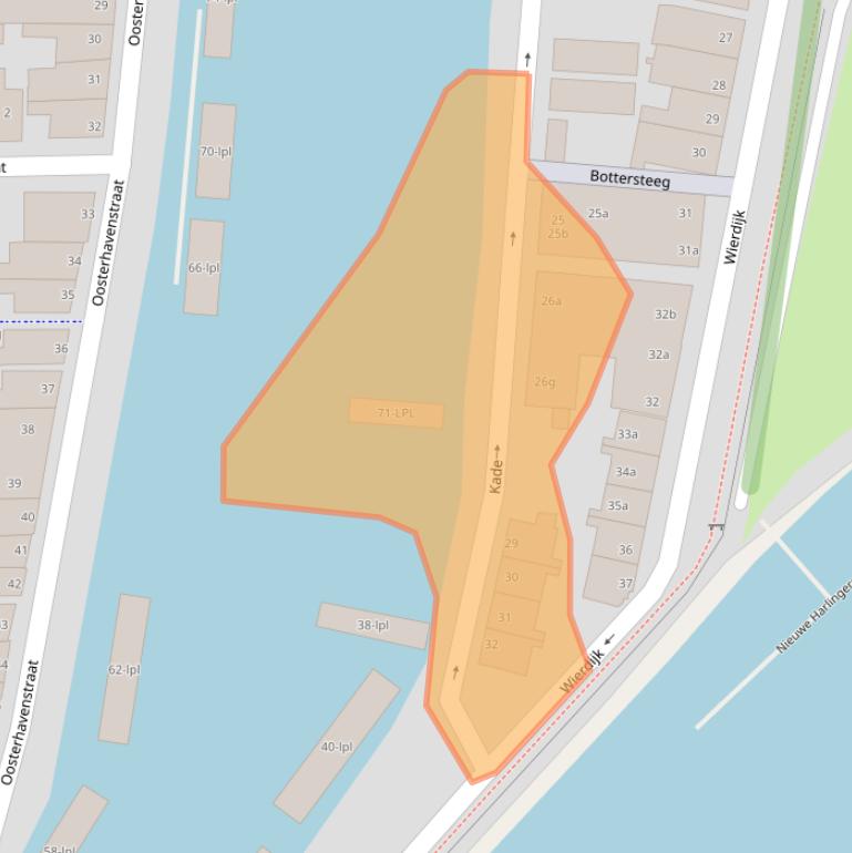 Kaart van postcodegebied 1601LB.