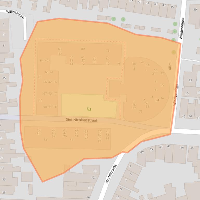 Kaart van postcodegebied 1601LJ.