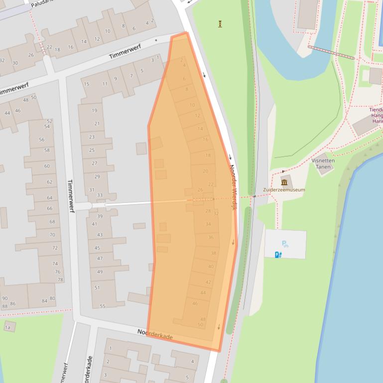 Kaart van postcodegebied 1601LV.