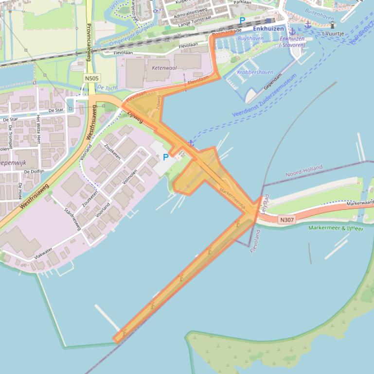 Kaart van postcodegebied 1601MB.