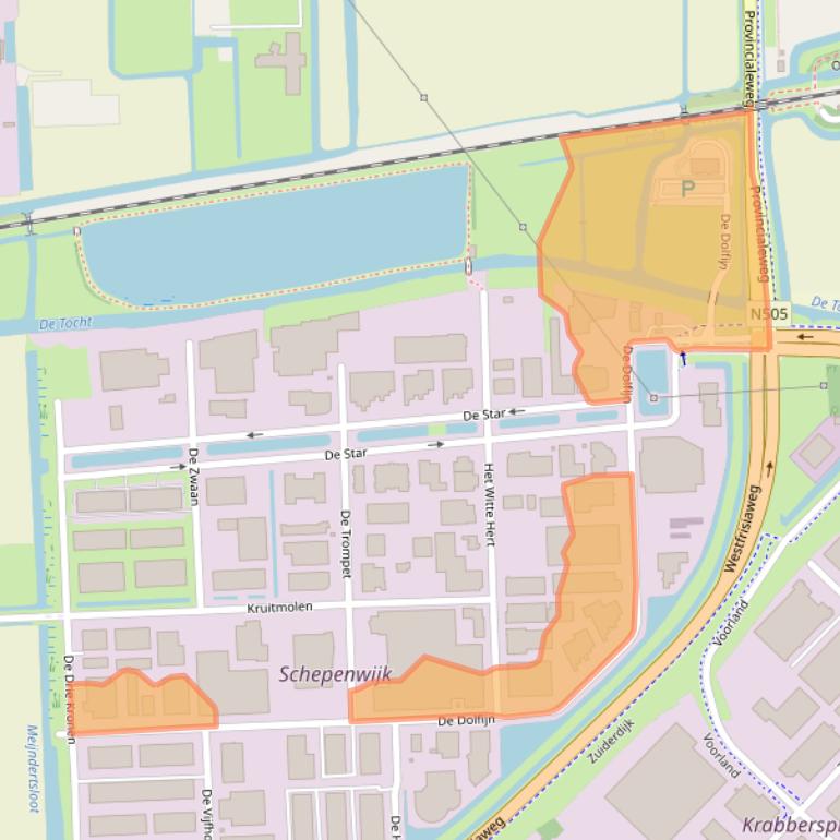 Kaart van postcodegebied 1601MG.
