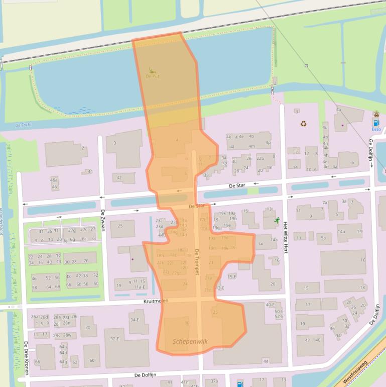Kaart van postcodegebied 1601MK.