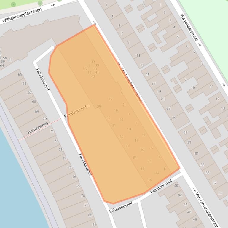 Kaart van postcodegebied 1601MN.