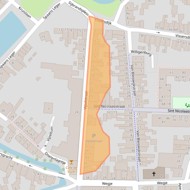 Kaart van postcodegebied 1601NH.