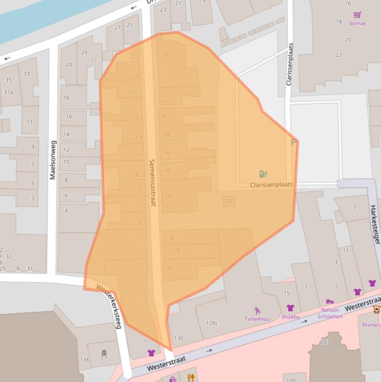Kaart van postcodegebied 1601NR.