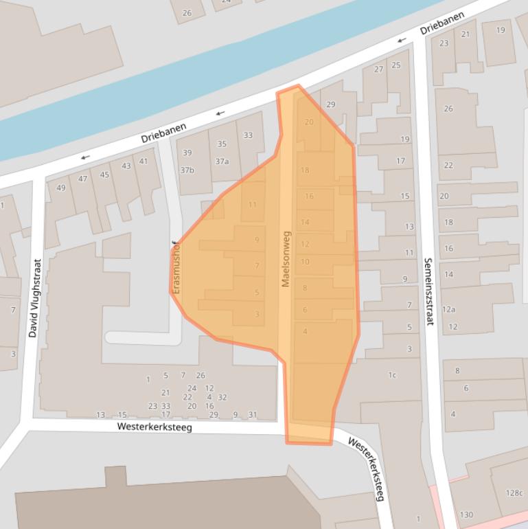 Kaart van postcodegebied 1601NS.
