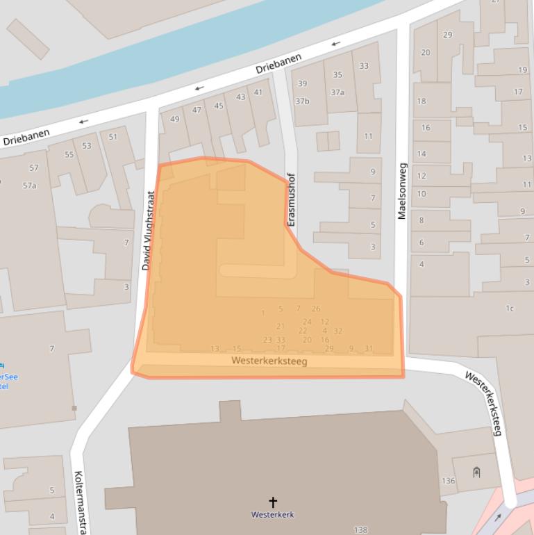 Kaart van postcodegebied 1601NT.