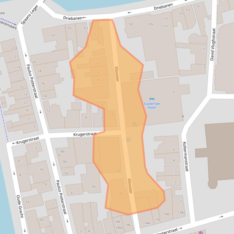 Kaart van postcodegebied 1601NW.