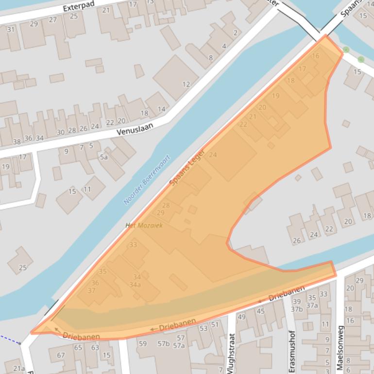 Kaart van postcodegebied 1601PB.