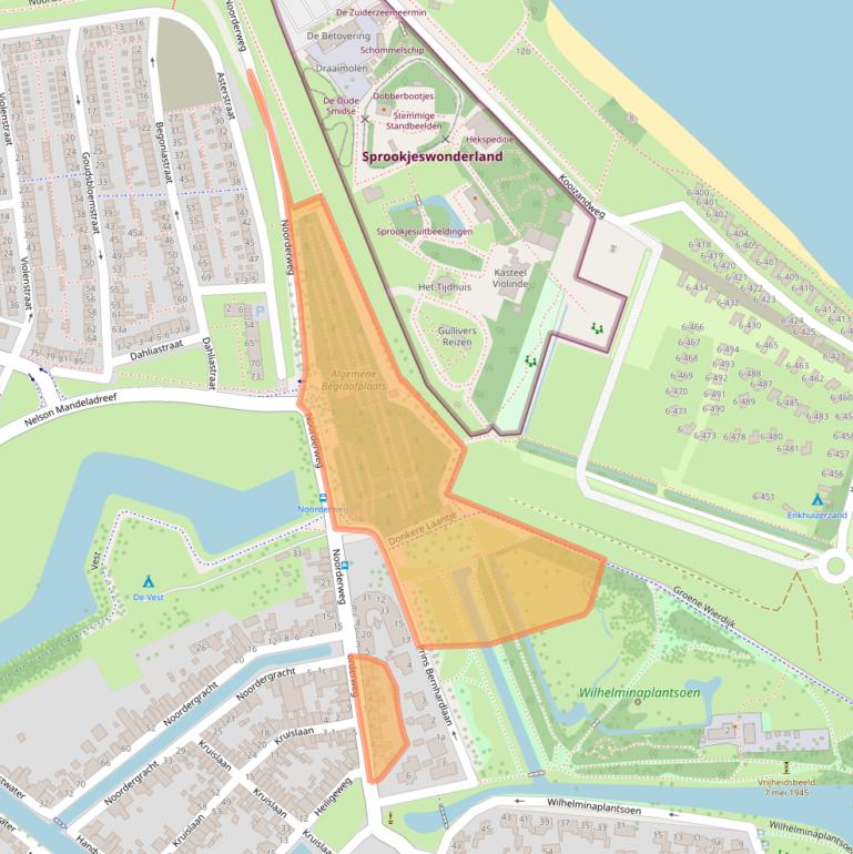 Kaart van postcodegebied 1601PD.