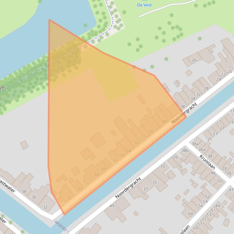 Kaart van postcodegebied 1601PH.