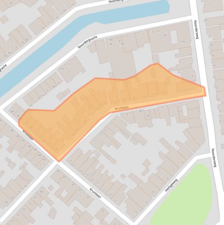 Kaart van postcodegebied 1601PL.