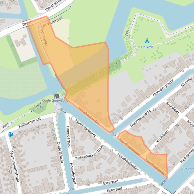 Kaart van postcodegebied 1601PR.