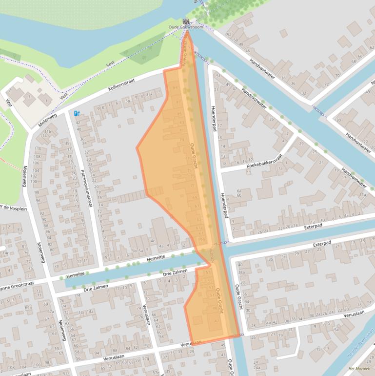 Kaart van postcodegebied 1601RE.