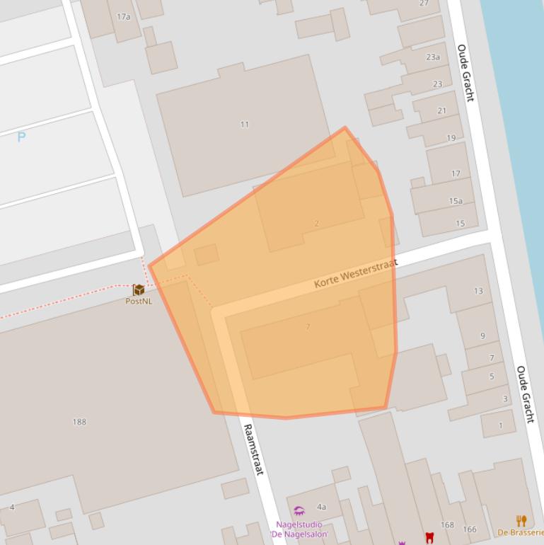 Kaart van postcodegebied 1601RH.