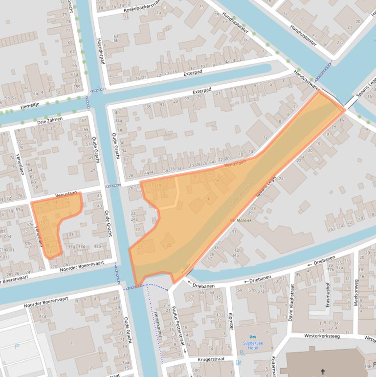 Kaart van postcodegebied 1601RJ.