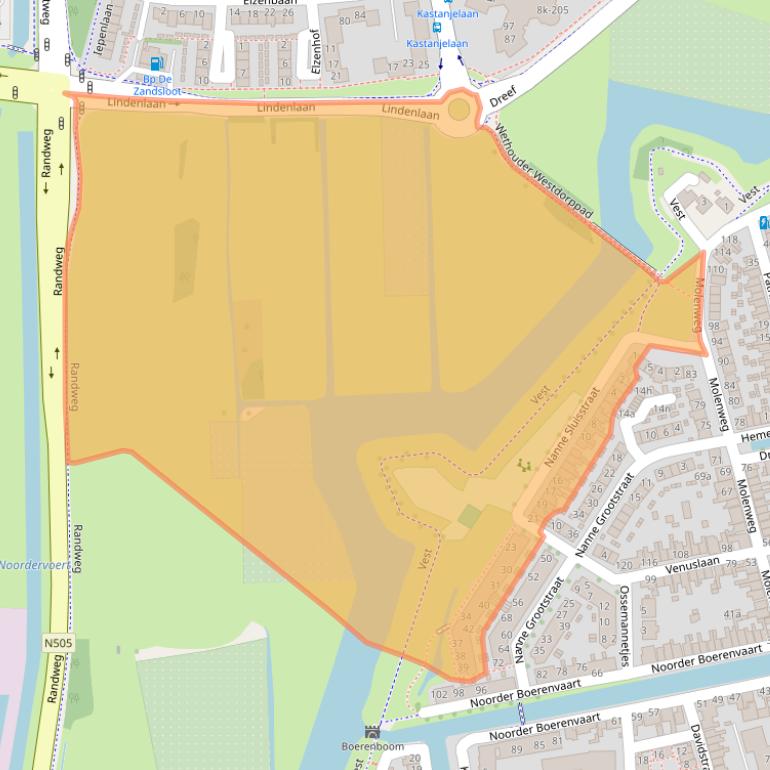 Kaart van postcodegebied 1601SC.